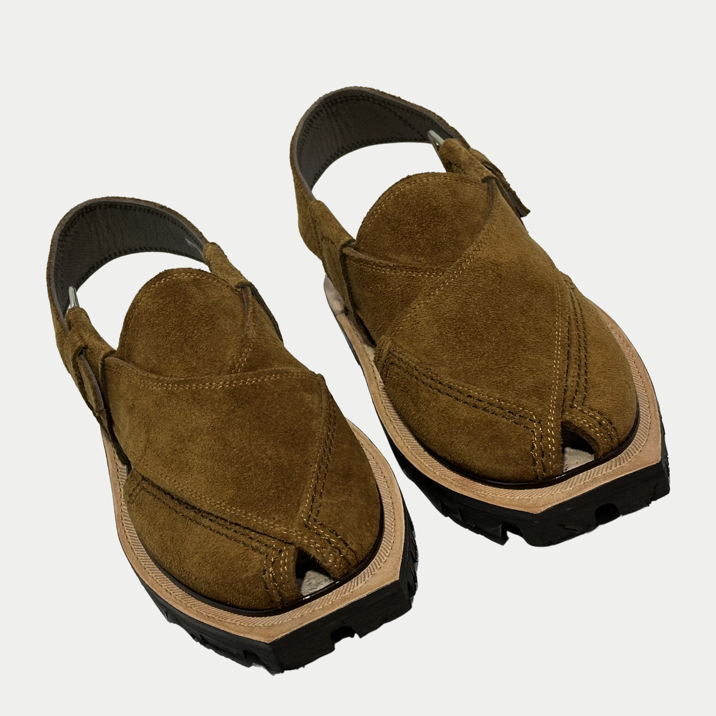 Norozi Camel Suede Chappal