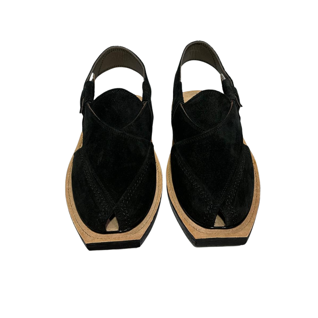 Norozi Classic Black Suede Chappal
