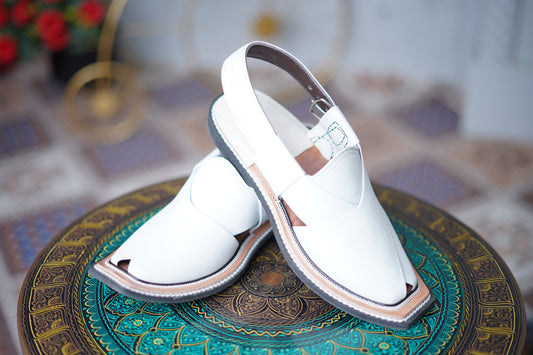 Premium White Pure Leather Norozi