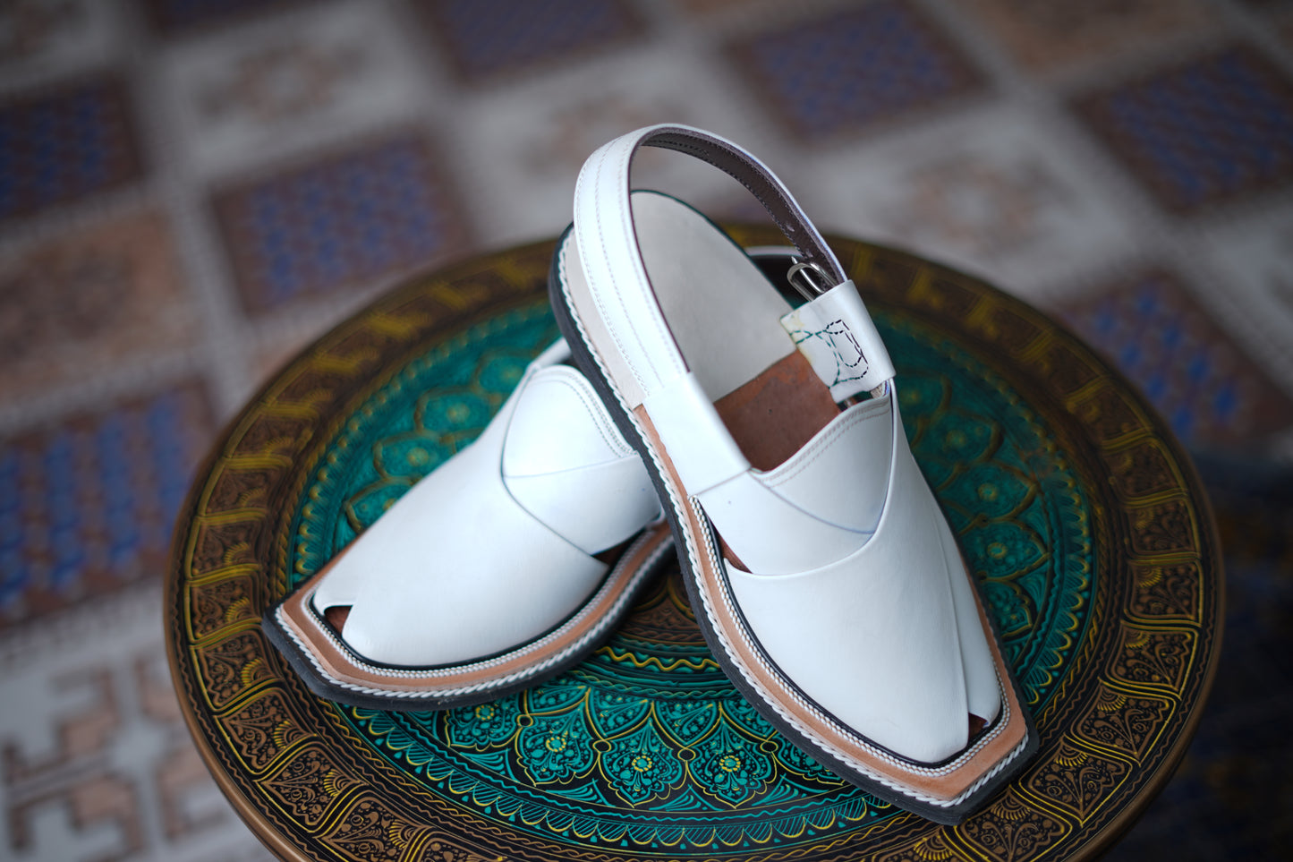 Premium White Pure Leather Norozi