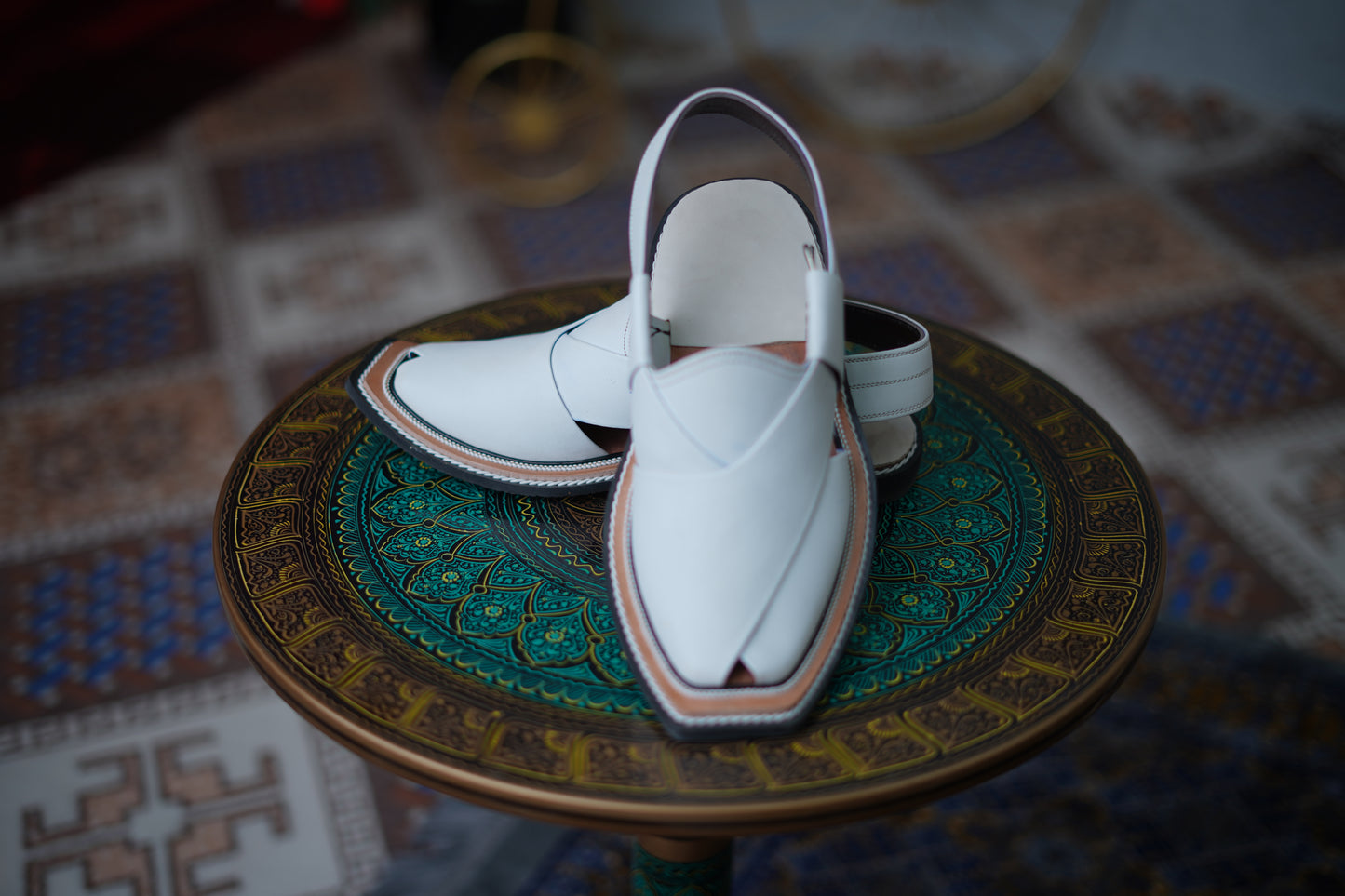 Premium White Pure Leather Norozi