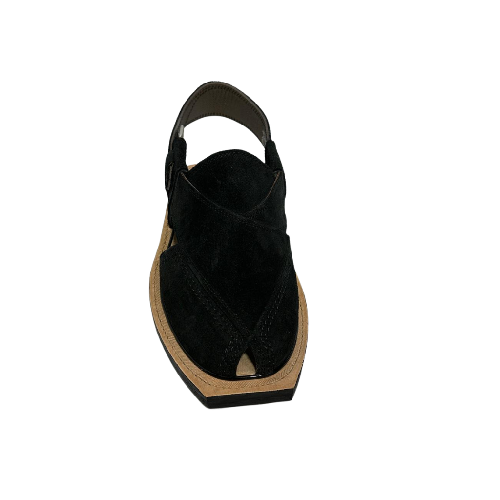 Norozi Classic Black Suede Chappal