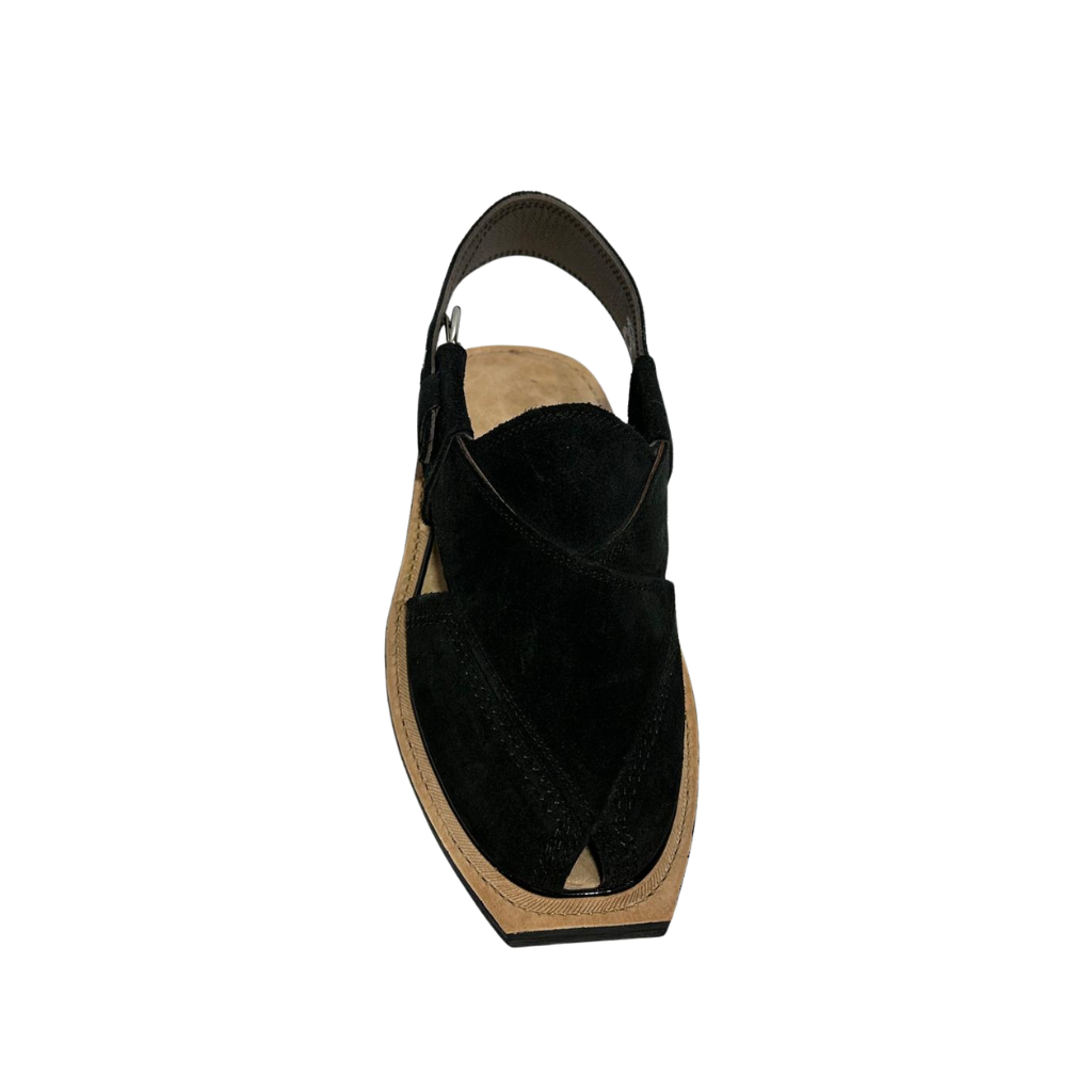 Norozi Classic Black Suede Chappal